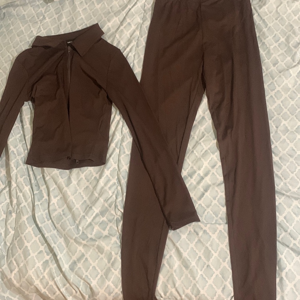 Brown SHEIN set. NEVER WORN!!